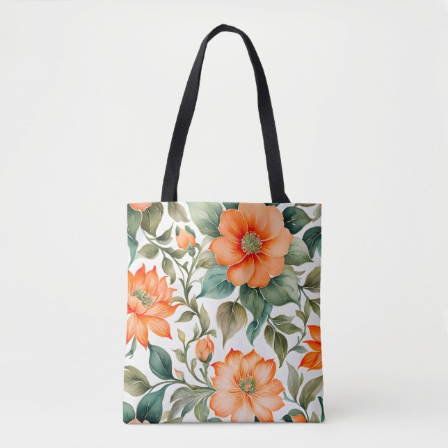 Färg Vintage Fabric Art Tote Bag Tygkasse (Framsida)