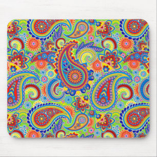 Färg Vintage Ornate Blommigt Paisley Musmatta