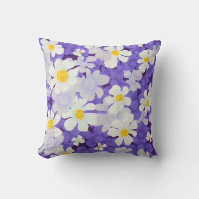 Färg Vintage: Sömlös blomma Mönster Kudde (Framsida)
