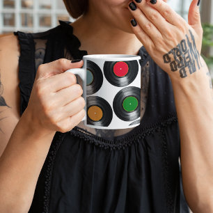 färg vinylregister mönster kaffemugg