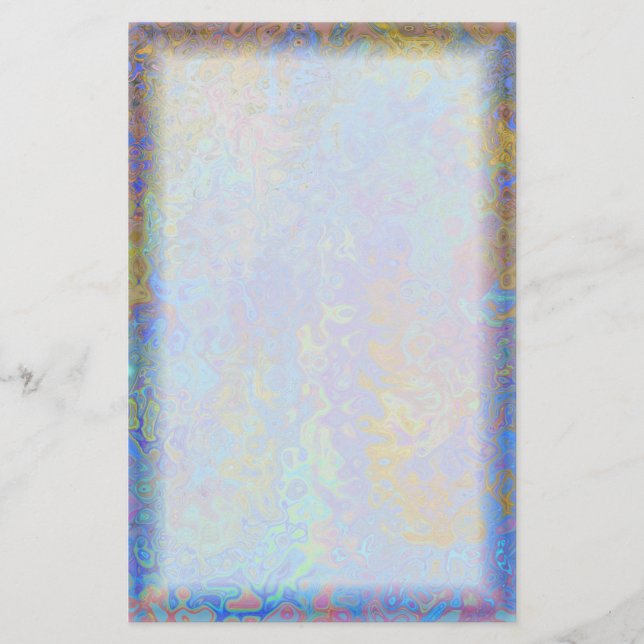 Färg virvlar runt gränsen brevpapper (Framsida)
