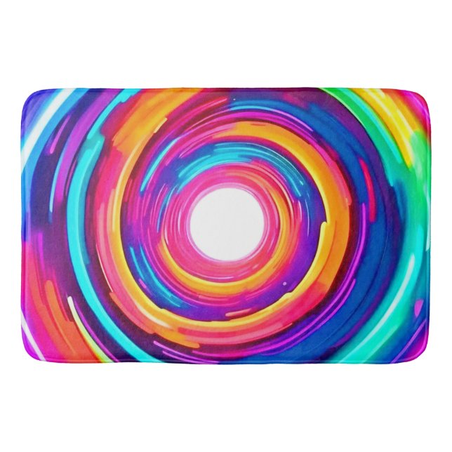 Färg Vortex: Dynamisk design Badrumsmatta (Framsidan)