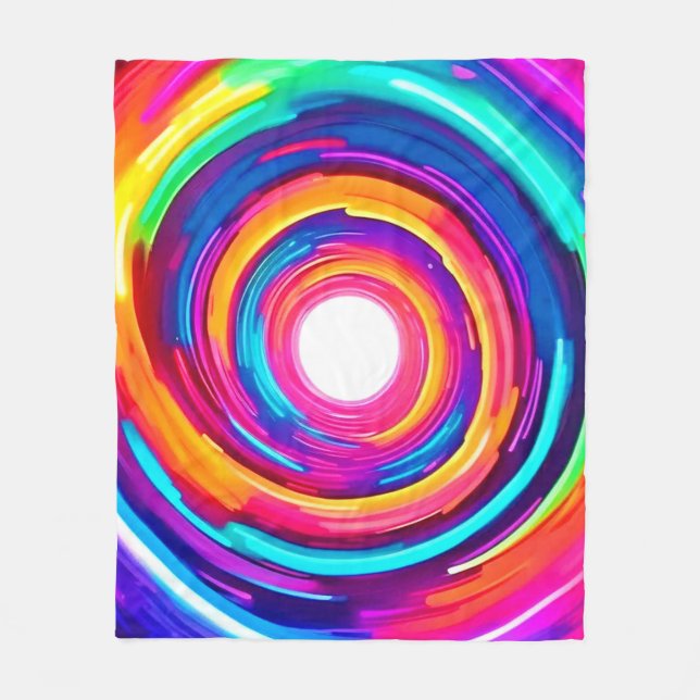 Färg Vortex: Dynamisk design Fleecefilt (Framsidan)