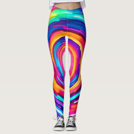 Färg Vortex: Dynamisk design Leggings