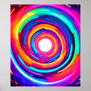 Färg Vortex: Dynamisk design Poster