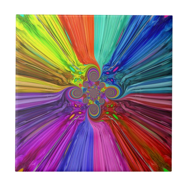 Färg Vortex Tile Kakelplatta (Framsidan)