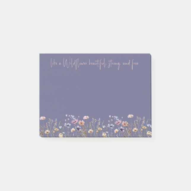 Färg Watercolor Wildblomma Post-it Block (Framsida)