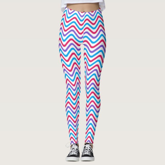 Färg Wave Leggings (Framsida)