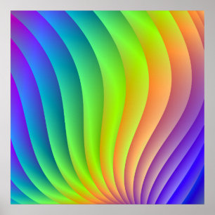Färg Wave Poster