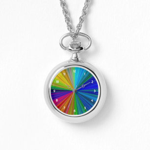 Färg WCRIS Circular Rainbow Wheel Armbandsur