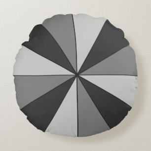 Färg Wheel Black Rund Kudde