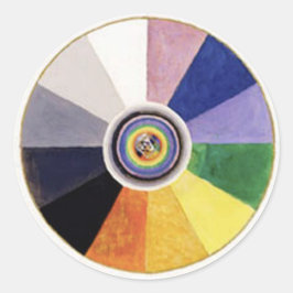 Färg Wheel,Bra Abstrakt Art Runt Klistermärke