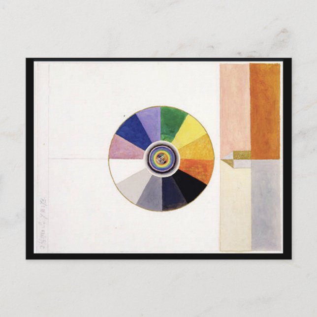 Färg Wheel,Bra Abstrakt Art Vykort (Framsida)