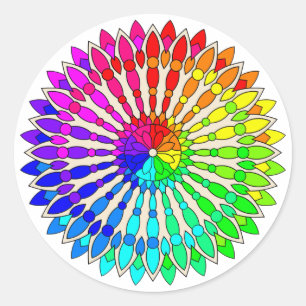 Färg Wheel™ Classic Round Sticker Runt Klistermärke