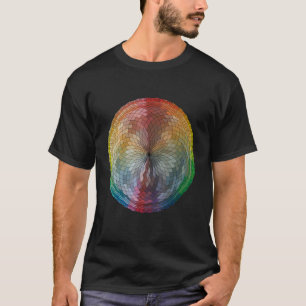 Färg Wheel Hand plockade Digital Rainbow Art T Shirt