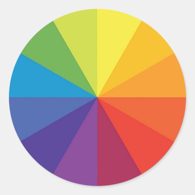 FÄRG WHEEL RUNT KLISTERMÄRKE (Framsida)