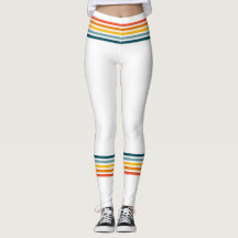 Färg & White Trendig 80's Tube Sock Stil