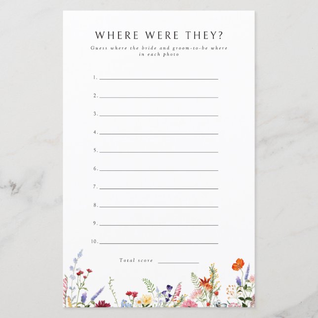 Färg Wildblomma där de spelade (Framsida)