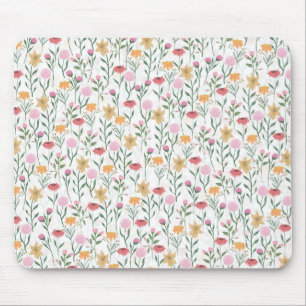 Färg Wildblommans vattenfärgsdesign Musmatta