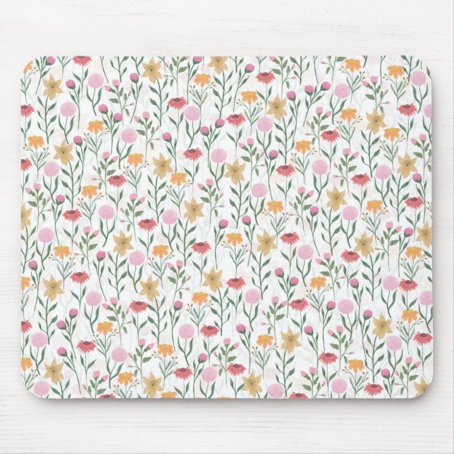 Färg Wildblommans vattenfärgsdesign Musmatta (Framsidan)
