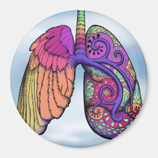 Färg Winged Paisley Lung Magnet