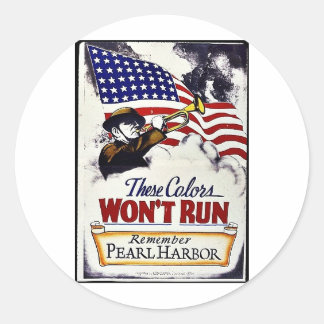 Färg, Won t Springa, Pearl Harbour Runt Klistermärke