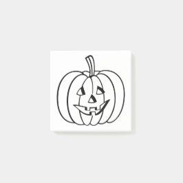 Färg-Your-Own Halloween Jack-O-Lantern Pumpkin Post-it Block
