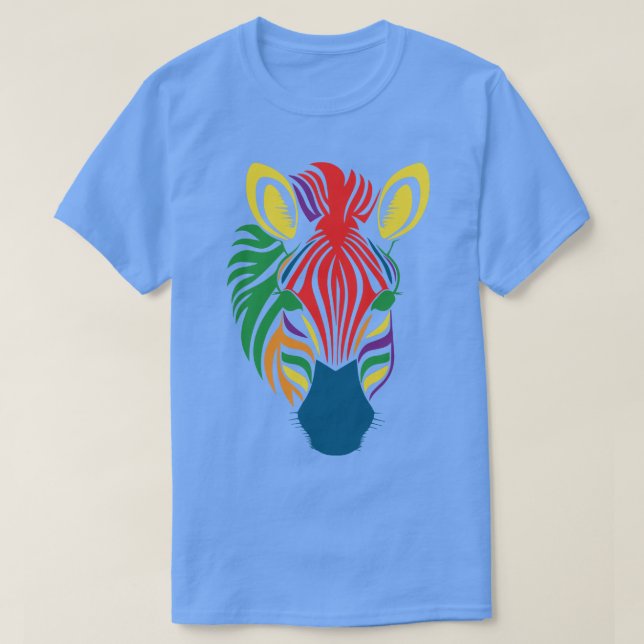 Färg Zebra 1 T Shirt (Design framsida)