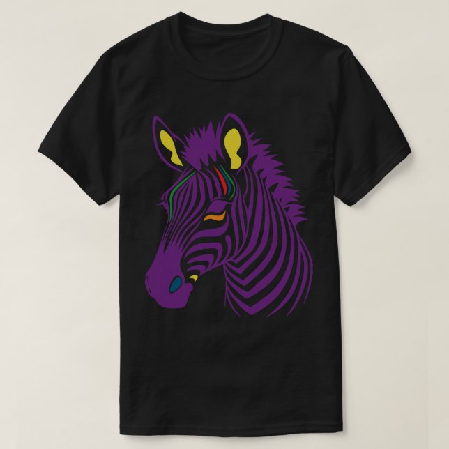 Färg Zebra 2 T Shirt (Design framsida)