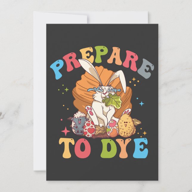 Färga ägg jakt beredd att färga påsk söndag presen inbjudningar (Framsida)