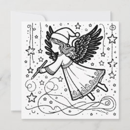 Färga Art julgel Julkort