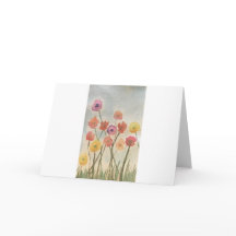 Färga Blommar - hälsningskort 3