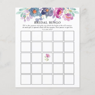 Färga Blommigtar Grey Möhippa Bingo Game