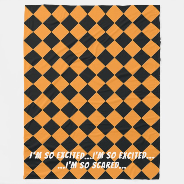 Färga Checkers - All Hallow' Kväll Fleecefilt (Framsidan)