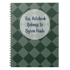 Färga Checkers - Grönt av skog Anteckningsbok