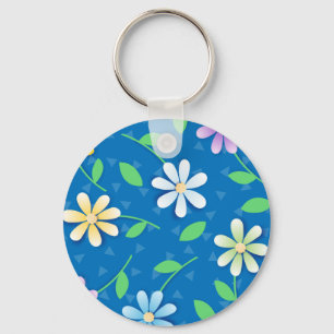 Färga daisy, nyckelkedja nyckelring