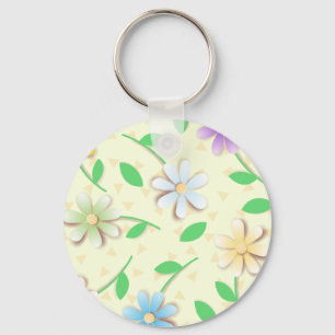 Färga daisy, nyckelkedja nyckelring