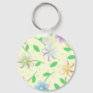 Färga daisy, nyckelkedja nyckelring