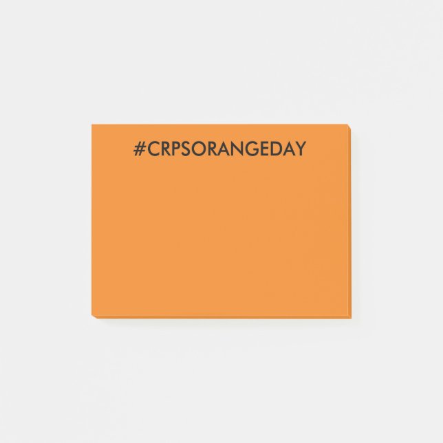 Färga den världsOrange™ #CRPSORANGEDAYen Post-it Block (Framsida)