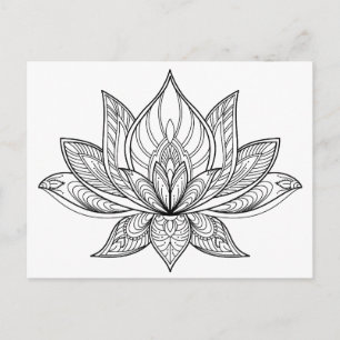 Färga Din Egen Lotus Vykort