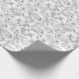 Färga din egna tropiska fisk presentpapper