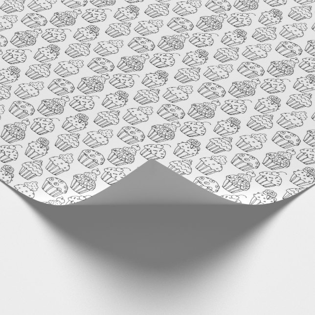 Färga din egna utsmyckade muffins presentpapper (Hörn)