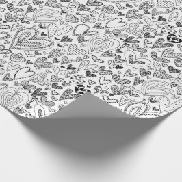 Färga din egna valentin daghjärtor presentpapper