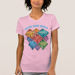 Färga din värld med diamanter t shirt