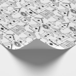 Färga dina egna charmiga Birdhouses Presentpapper