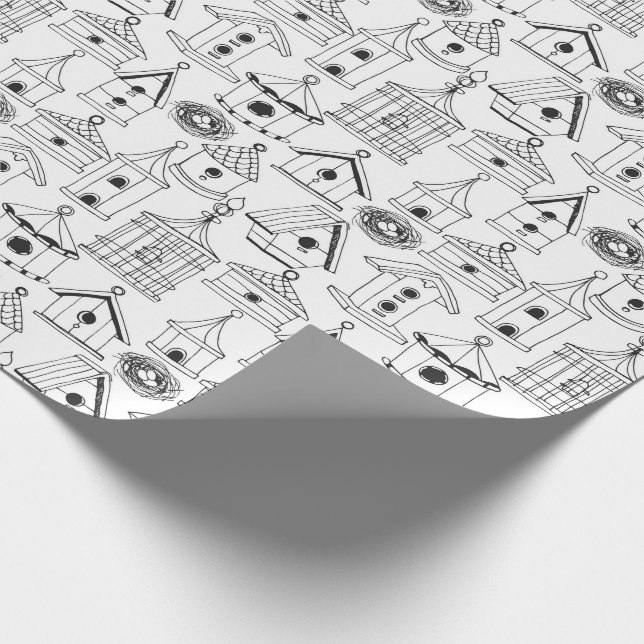 Färga dina egna charmiga Birdhouses Presentpapper (Hörn)