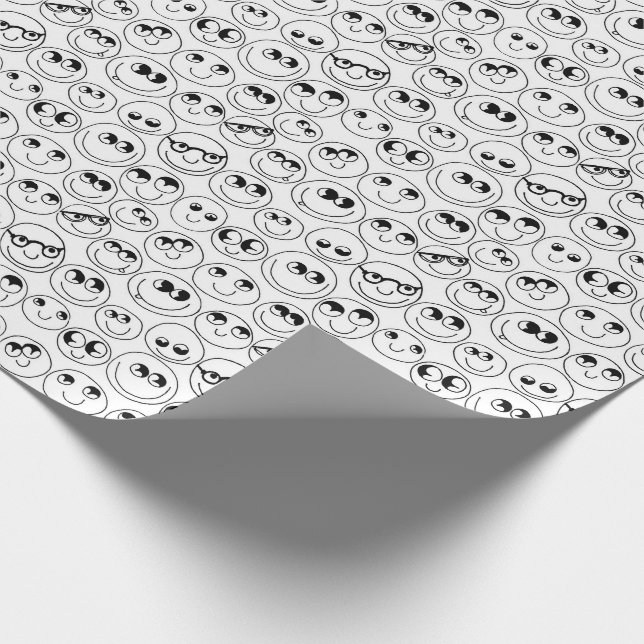 Färga dina egna gulliga ansikten presentpapper (Hörn)