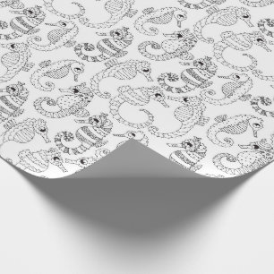 Färga dina egna Seahorses Presentpapper