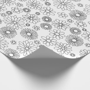 Färga ditt egna blommamönster presentpapper