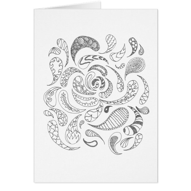 Färga ditt egna kort - Paisleys (Framsidan)